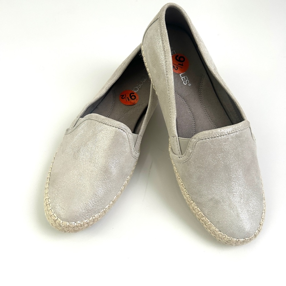 Aerosoles‎ | Let’s Drive Espadrille Flat Grey Slip On Shoes